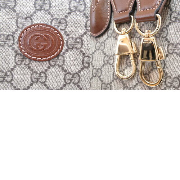 Gucci Interlocking GG Tote Bag Leather Brown Beige - Picture 10 of 10